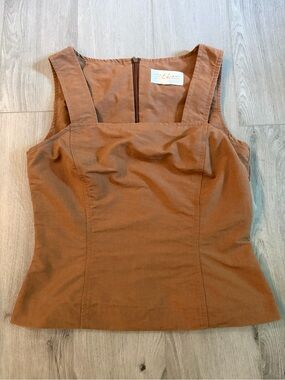 Tobias Linen Blend Structured Tank Top Made in Canada size 6